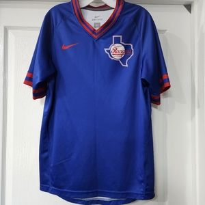 Nike MLB Baseball Texas Rangers Dri-Fit V-Neck Legend. Size Small